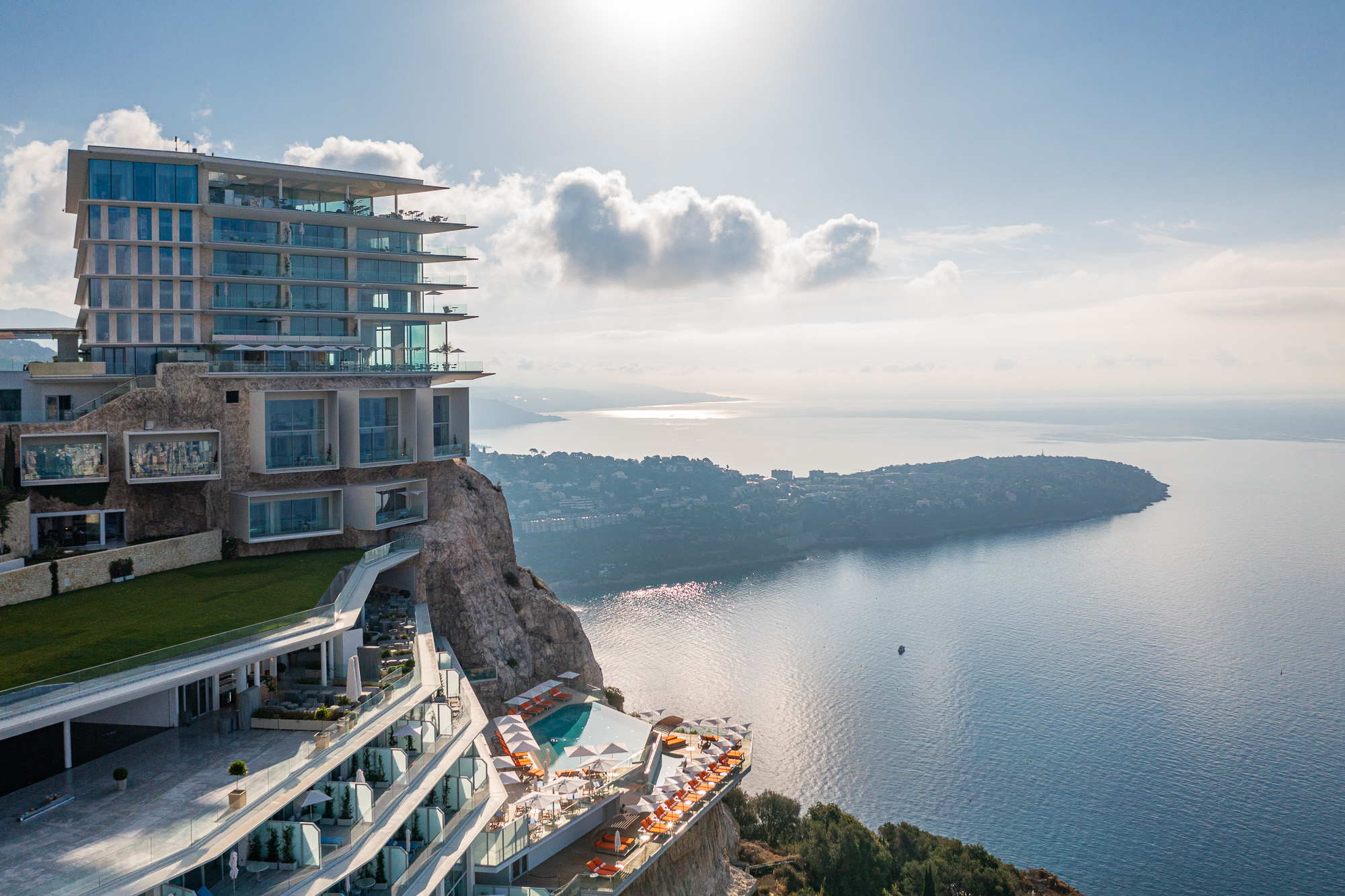 Maybourne Riviera exterior overlooking the French Riviera coastline