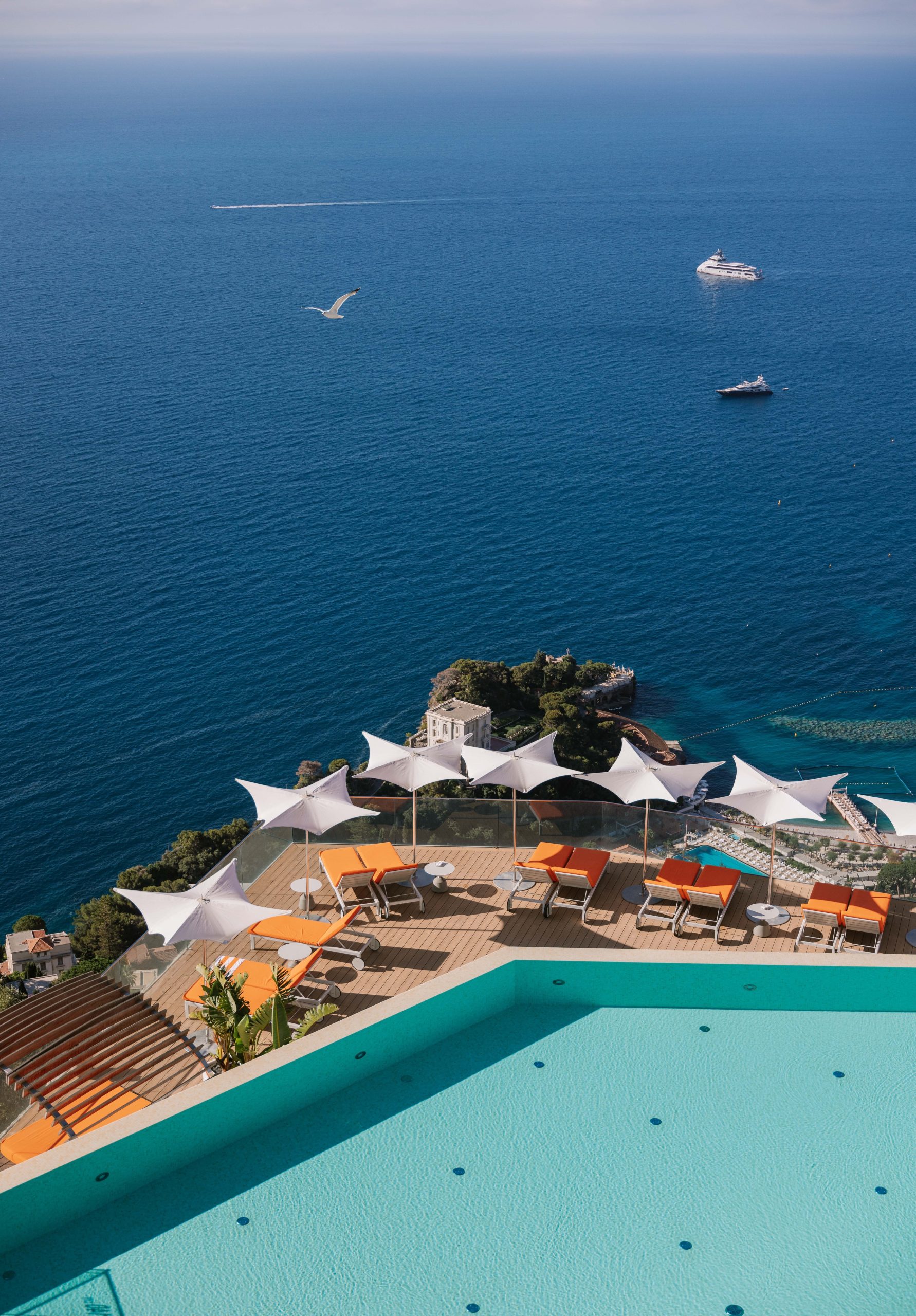 Maybourne Riviera swimming pool deck view