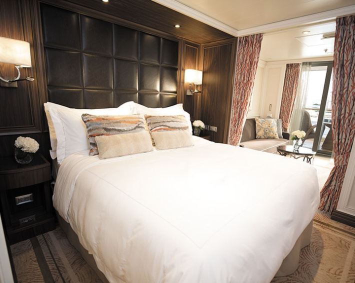 Deluxe Veranda Suite interior aboard the SS Explorer